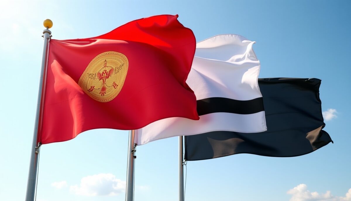 Drapeaux rouges, blancs et noirs : exploration des nations, symboles et significations